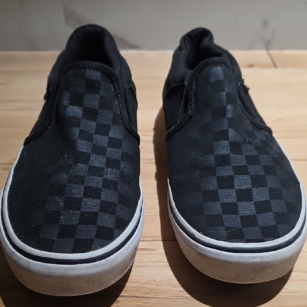 Vans Black Checkered Slip-On Sneakers